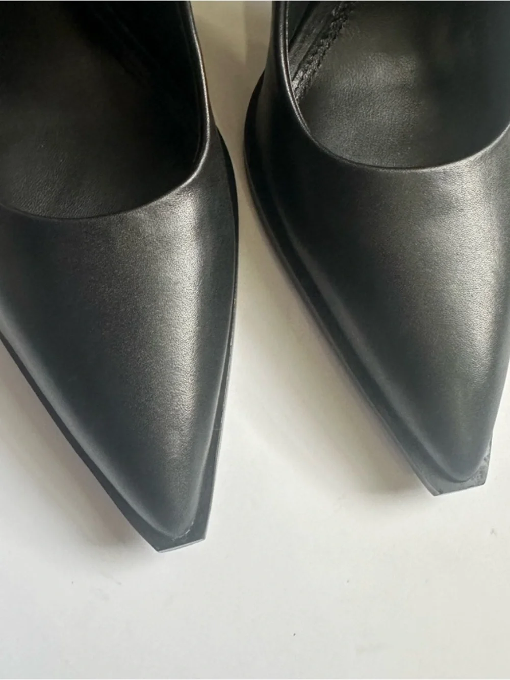 Reiss Ada Court Black Leather Classic Pumps Size 38